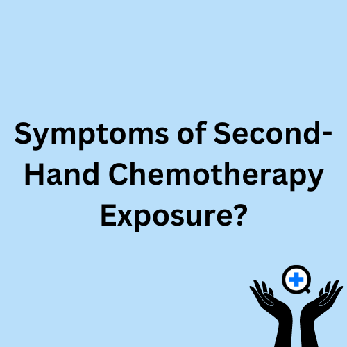 A blue image with text saying "What is Second-Hand Chemotherapy Exposure?"