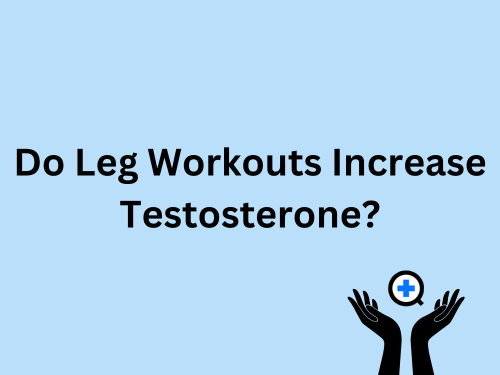 A blue image with text saying "Do Leg Workouts Increase Testosterone?"