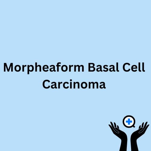 A blue image with text saying "Morpheaform Basal Cell Carcinoma"
