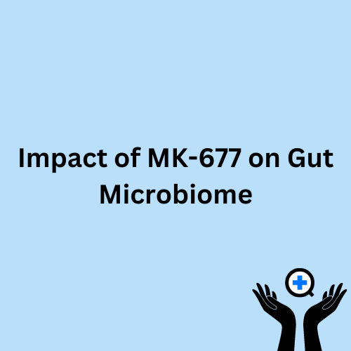 A blue image with text saying "Impact of MK-677 on Gut Microbiome"