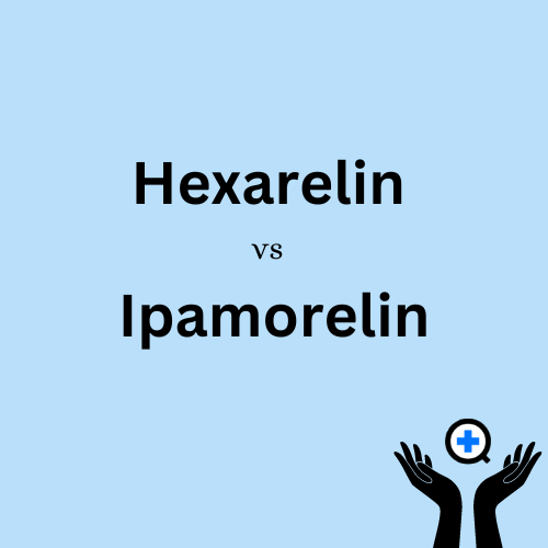 A blue image with text saying "Understanding Hexarelin and Ipamorelin: A Comparative Study"