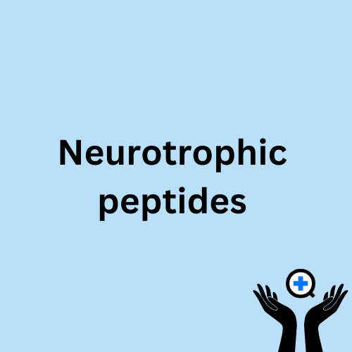 A blue image with text saying "Neurotrophic Peptides"