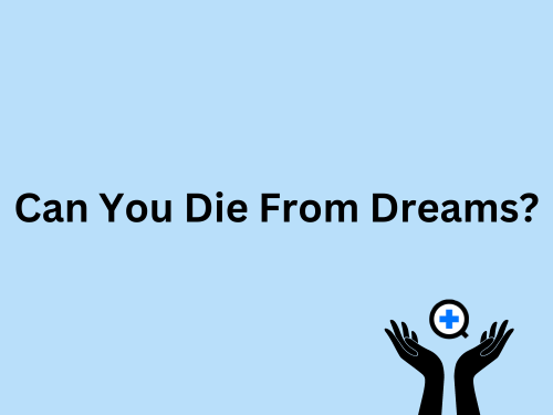A blue image with text saying "Can You Die From Dreams?"