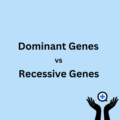 A blue image with text saying "Dominant Vs Recessive Genes"