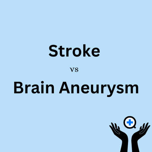 A blue image with text saying "Stroke vs Brain Aneurysm: Differences and Similarities"