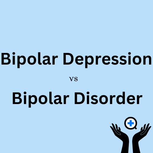 A blue image with text saying "Bipolar Disorders vs. Bipolar Depression"