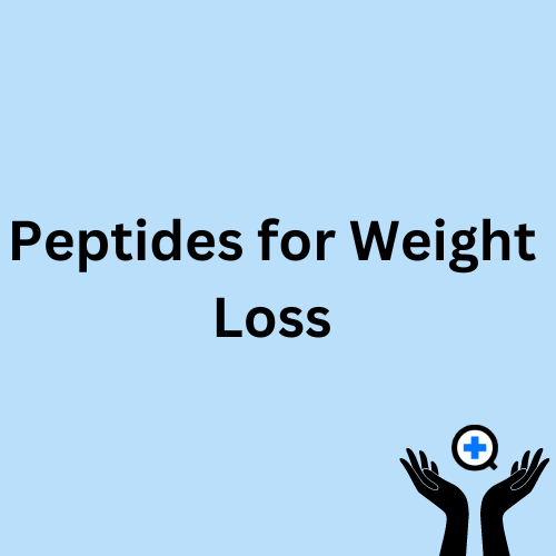 A blue image with text saying "Peptides in Weight Loss: Decoding Their Role and Impact Loss"
