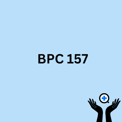 A blue image with text saying "BPC 157"